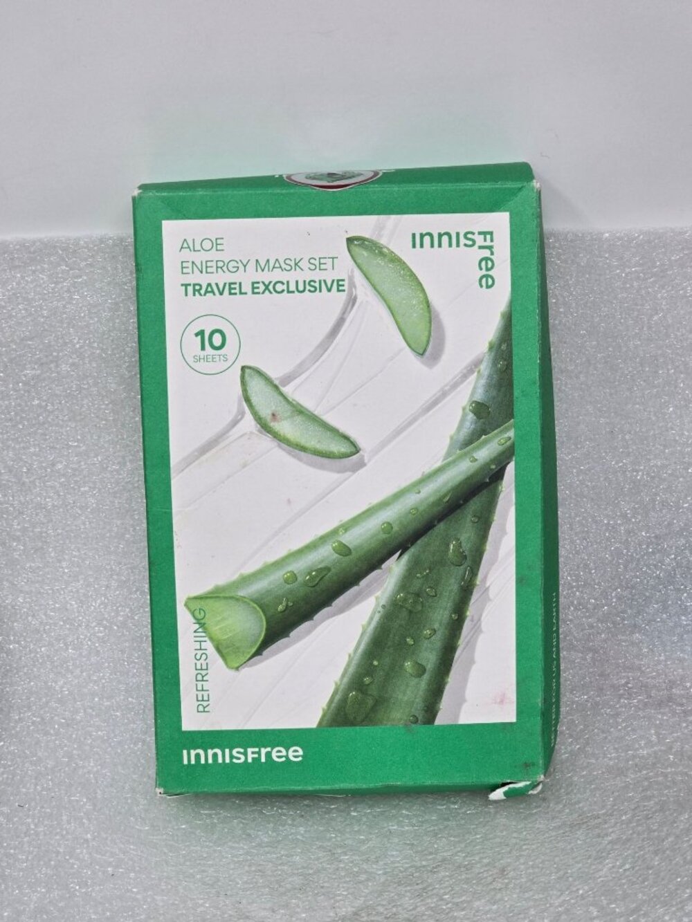 Innisfree Aloe Energy Mask Set 10 Sheets Essence Type Hydrating & Refreshing